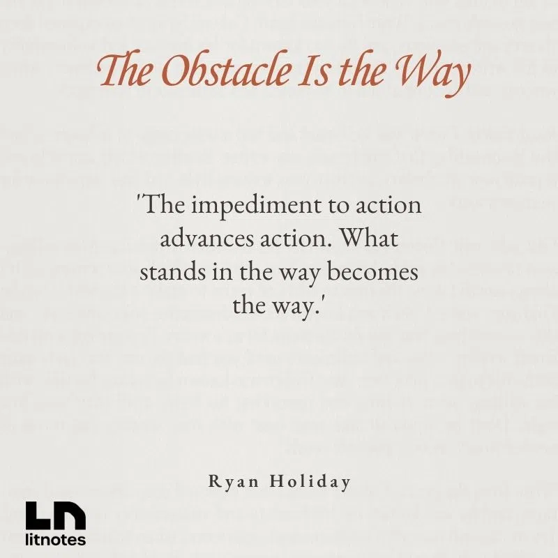  'The impediment to action advances action. What stands in the way becomes the way.'
 'You will come across obstacles in life—fair and unfair. And you will discover, time and again, that what matters most is not what these obstacles are but how you see them.'
 'Just because your mind tells you that something is awful or evil or unplanned doesn’t mean you have to agree.'
 'Persistence is an action. Perseverance is a matter of will.'
 'Focus on the moment, not the monsters that may or may not be up ahead.'